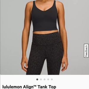 Black Lululemon Align Tank